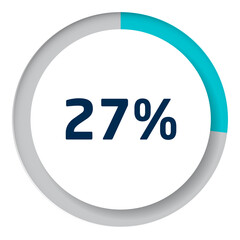 Set of circle percentage diagrams for infographics, 3D design