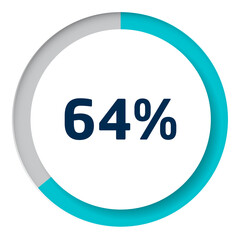 Set of circle percentage diagrams for infographics, 3D design