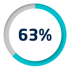 Set of circle percentage diagrams for infographics, 3D design