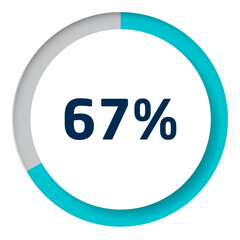 Set of circle percentage diagrams for infographics, 3D design