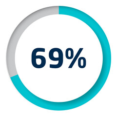 Set of circle percentage diagrams for infographics, 3D design