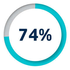 Set of circle percentage diagrams for infographics, 3D design