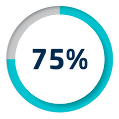 Set of circle percentage diagrams for infographics, 3D design