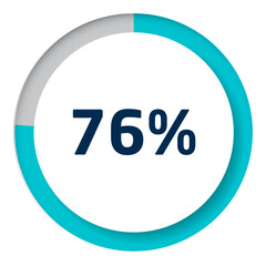 Set of circle percentage diagrams for infographics, 3D design