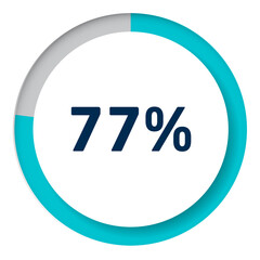 Set of circle percentage diagrams for infographics, 3D design