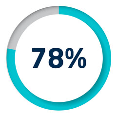 Set of circle percentage diagrams for infographics, 3D design