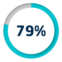 Set of circle percentage diagrams for infographics, 3D design