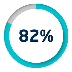 Set of circle percentage diagrams for infographics, 3D design