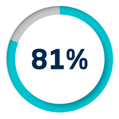 Set of circle percentage diagrams for infographics, 3D design