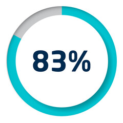 Set of circle percentage diagrams for infographics, 3D design