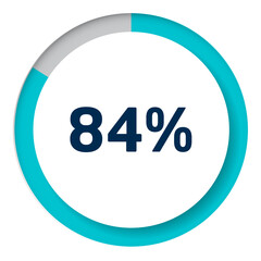 Set of circle percentage diagrams for infographics, 3D design