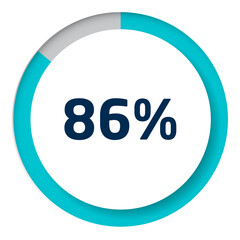 Set of circle percentage diagrams for infographics, 3D design