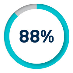 Set of circle percentage diagrams for infographics, 3D design