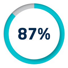 Set of circle percentage diagrams for infographics, 3D design