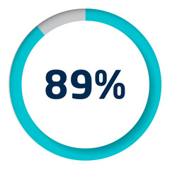 Set of circle percentage diagrams for infographics, 3D design