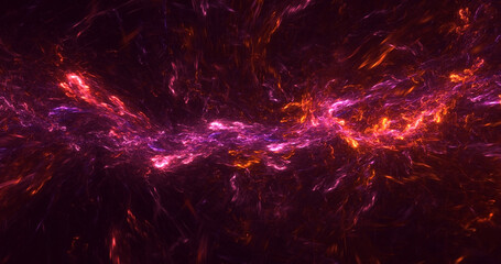 3D rendering abstract colorful fractal light background