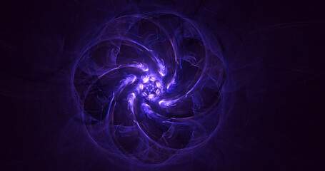 3D rendering abstract multicolor fractal light background