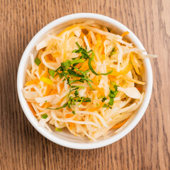 cabbage salad in the bowl