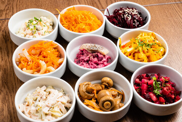 different kinds of salad