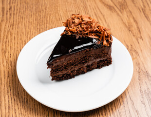 slice of chocolate cake
