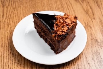 slice of chocolate cake