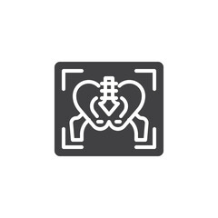 Hip x-ray vector icon