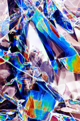 Abstract micrograph of actual methionine crystals, with polarization at 40x.