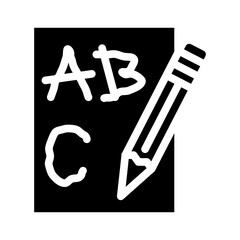 write kid leisure glyph icon vector. write kid leisure sign. isolated symbol illustration