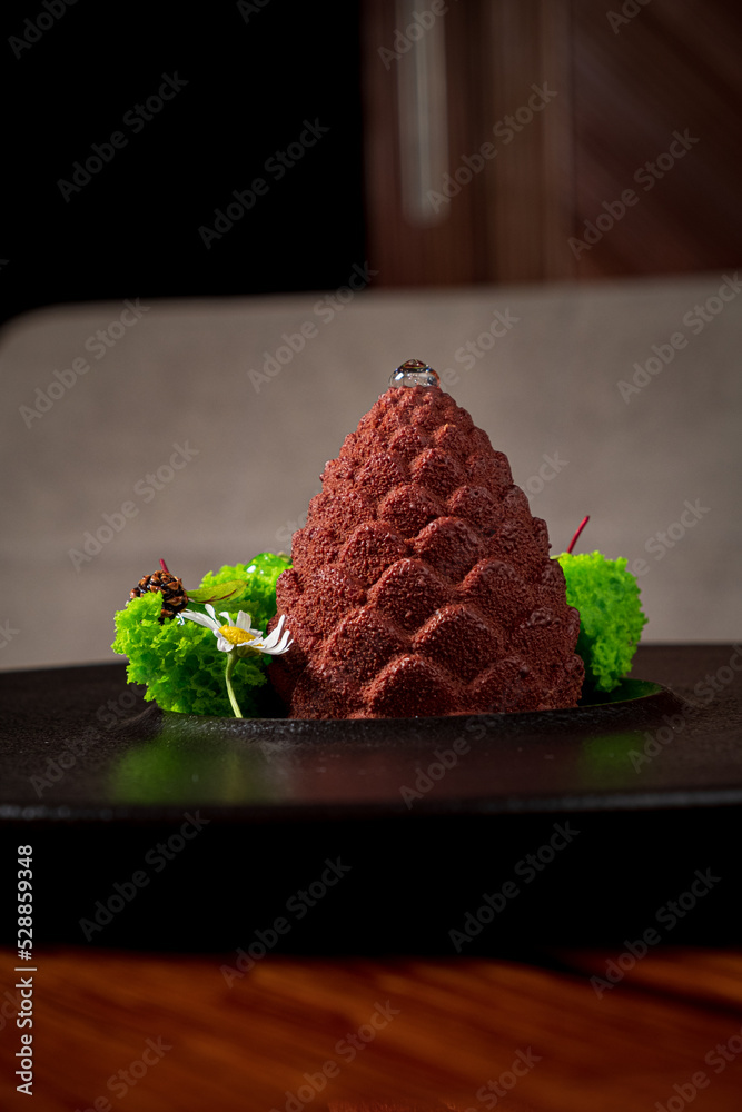 Wall mural Dessert in the form of christmas cone