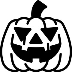 jack o lantern solid line icon