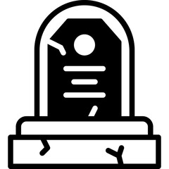 tombstone solid line icon