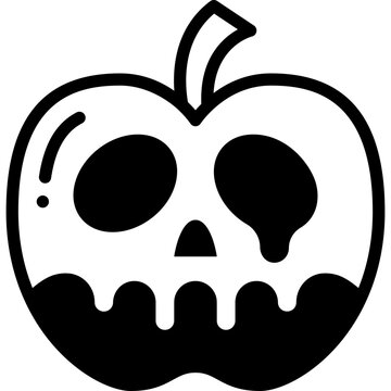 Poison Apple Solid Line Icon