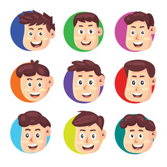 Kid avatar cute face illustration