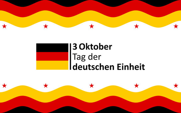 German independence day german unity day german republic day tag der deutschen einheit. German language horizontal banner design
