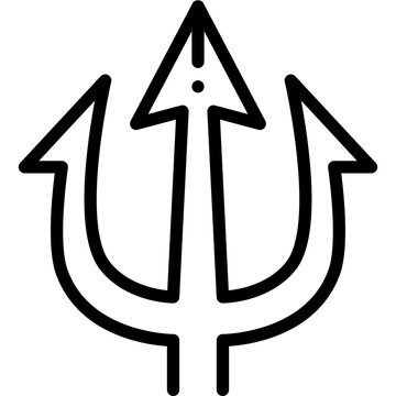 Trident Line Icon