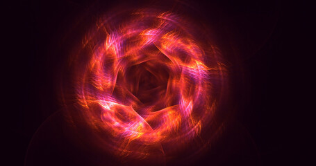 3D rendering abstract circle light background