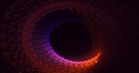 3D rendering abstract circle light background