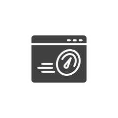 Website Speed Test vector icon