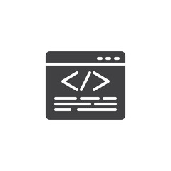 Fototapeta premium Web page coding vector icon