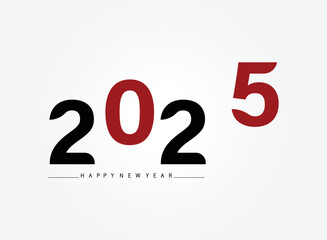 Happy New Year 2025 Design Template. Modern Design for Calendar, Invitations, Greeting Cards, Holidays Flyers or Prints.