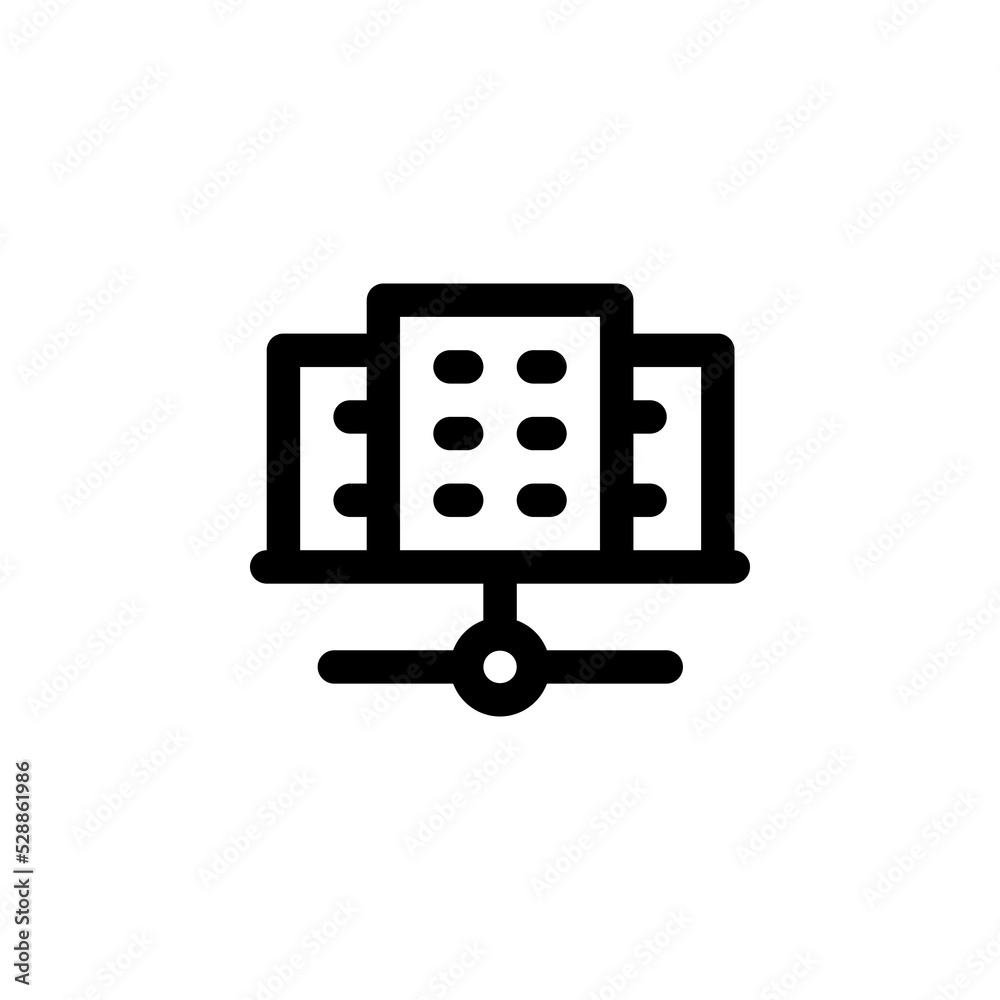 Fototapete server vector icon. computer component icon outline style. perfect use for logo, presentation, website, and more. simple modern icon design line style