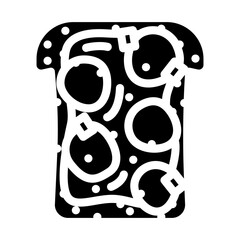 sandwich radish glyph icon vector. sandwich radish sign. isolated symbol illustration