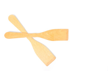 Wooden spatulas for comfortable turning food while cooking.