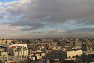 Smoke cloud from air raids