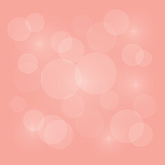 Abstract blurred light on pink background. Glare from the sun. Cover decoration bokeh backdrop. Vector illustration. 