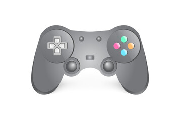 Modern Game Controller Isolated Glossy Realistic Wireless Equipment Illustration