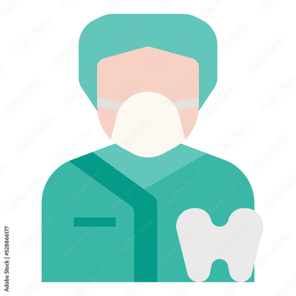 Sticker dentist icon