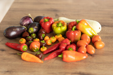 vegetables on the table