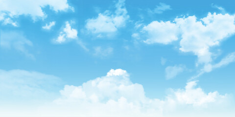 Background with clouds on blue sky. Blue Sky vector - 528866777