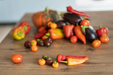 vegetables on the table